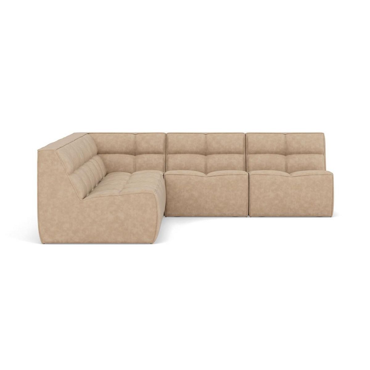 LISA DESIGN Alya - canapé modulable d'angle réversible 5 places en simili