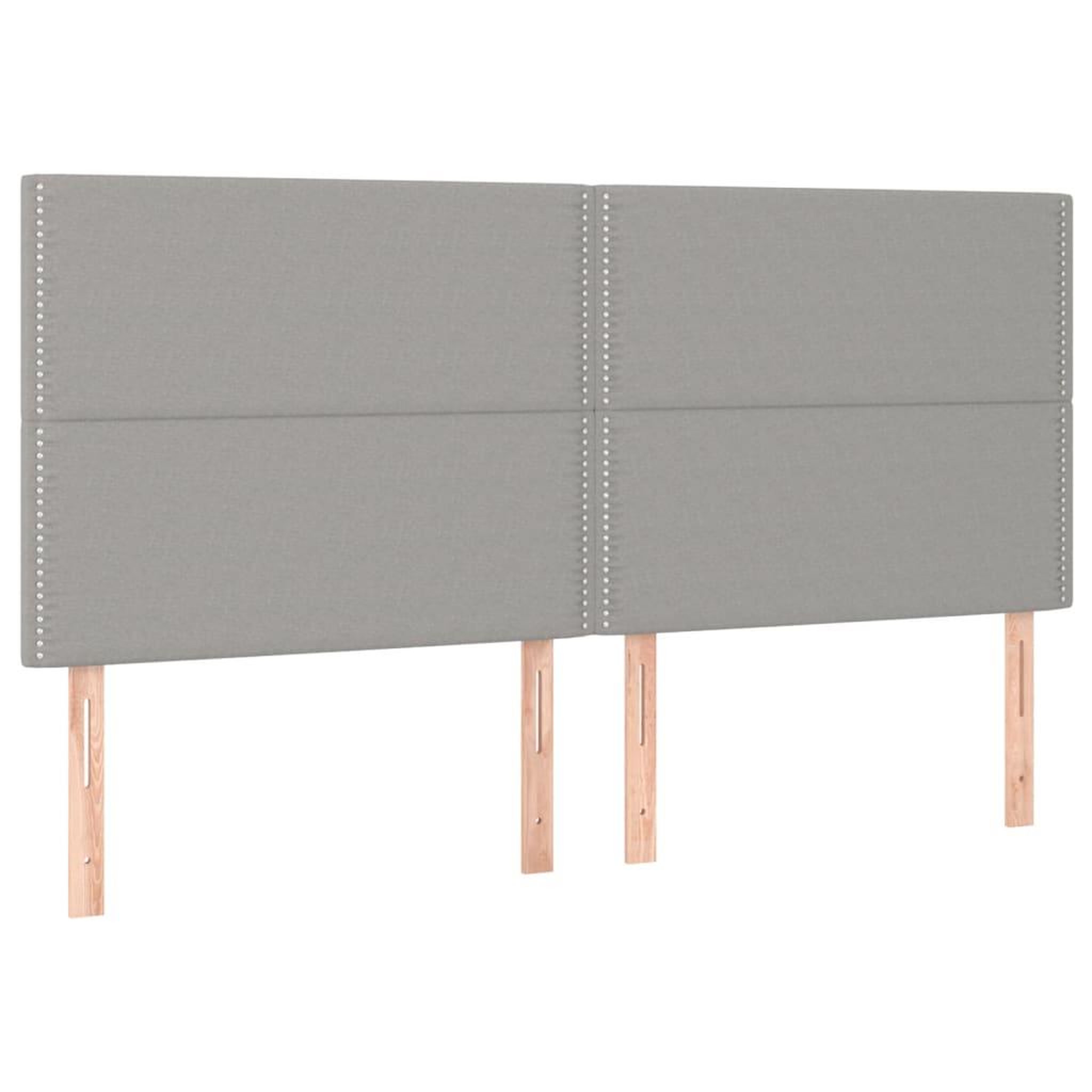 Voir la diapositive 5 : VIDAXL Sommier a lattes de lit avec matelas Gris clair 200x200cm Tissu