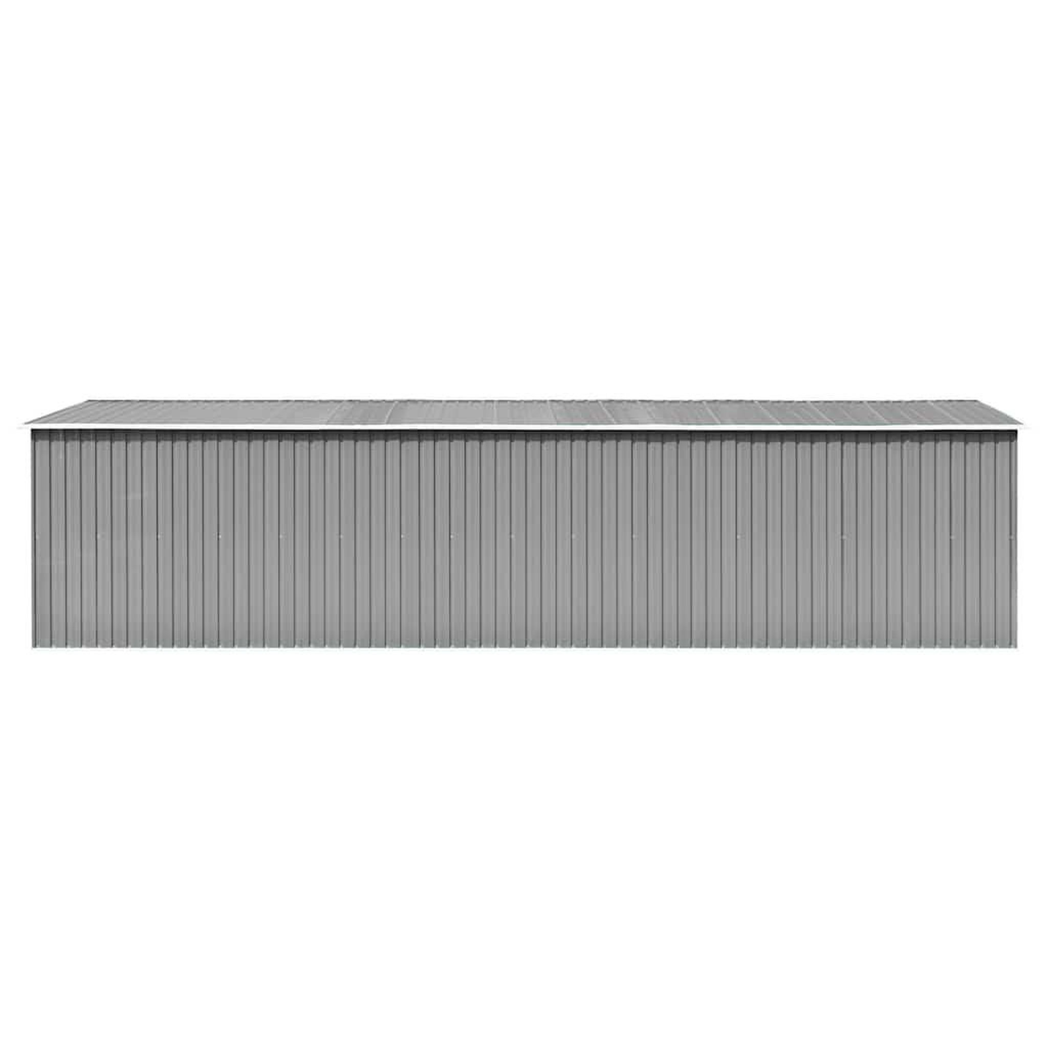 Voir la diapositive 3 : VIDAXL Abri de jardin Gris 257x779x181 cm Acier galvanise