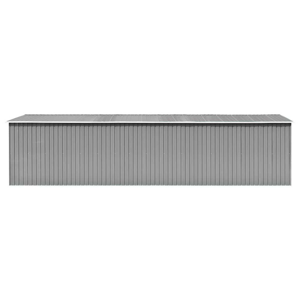 VIDAXL Abri de jardin Gris 257x779x181 cm Acier galvanise