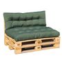Voir la diapositive 6 : RED DECO Set 2 coussins palette d'extérieur RIOU Kaki Polyester 120 x 80 x 15 cm