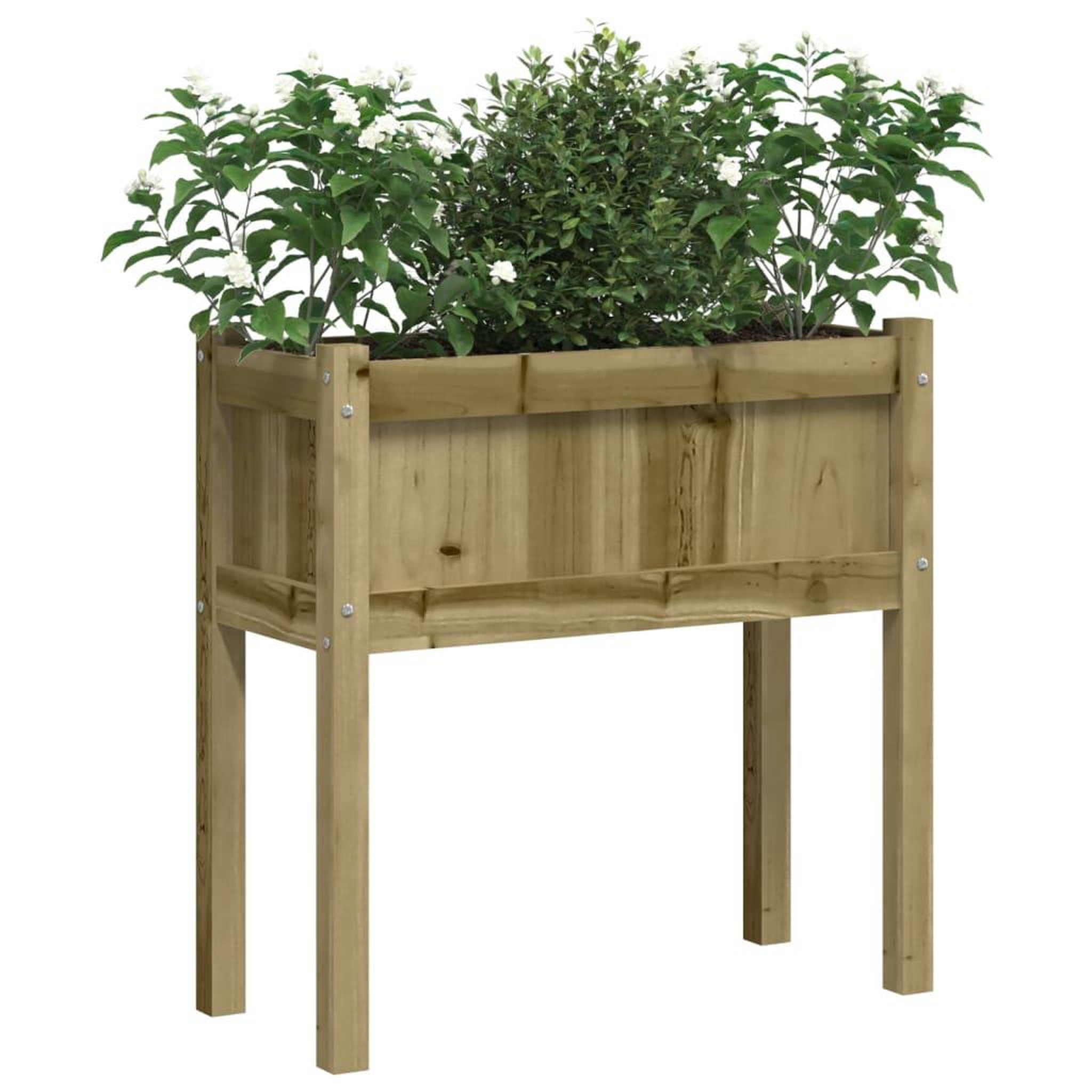 Voir la diapositive 3 : VIDAXL Jardinieres 2 pcs avec pieds bois de pin impregne