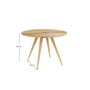 Voir la diapositive 4 : MAISON PAVANE Table ronde 4 personnes en bois clair naturel D105 cm-Liwa