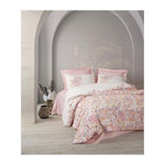 GENERIQUE Parure de lit - 129CTN64494 - 1 housse de couette 220 x 240 cm + 2 taies d'oreiller 60 x 60 cm - 100% coton ranforcé - Rose