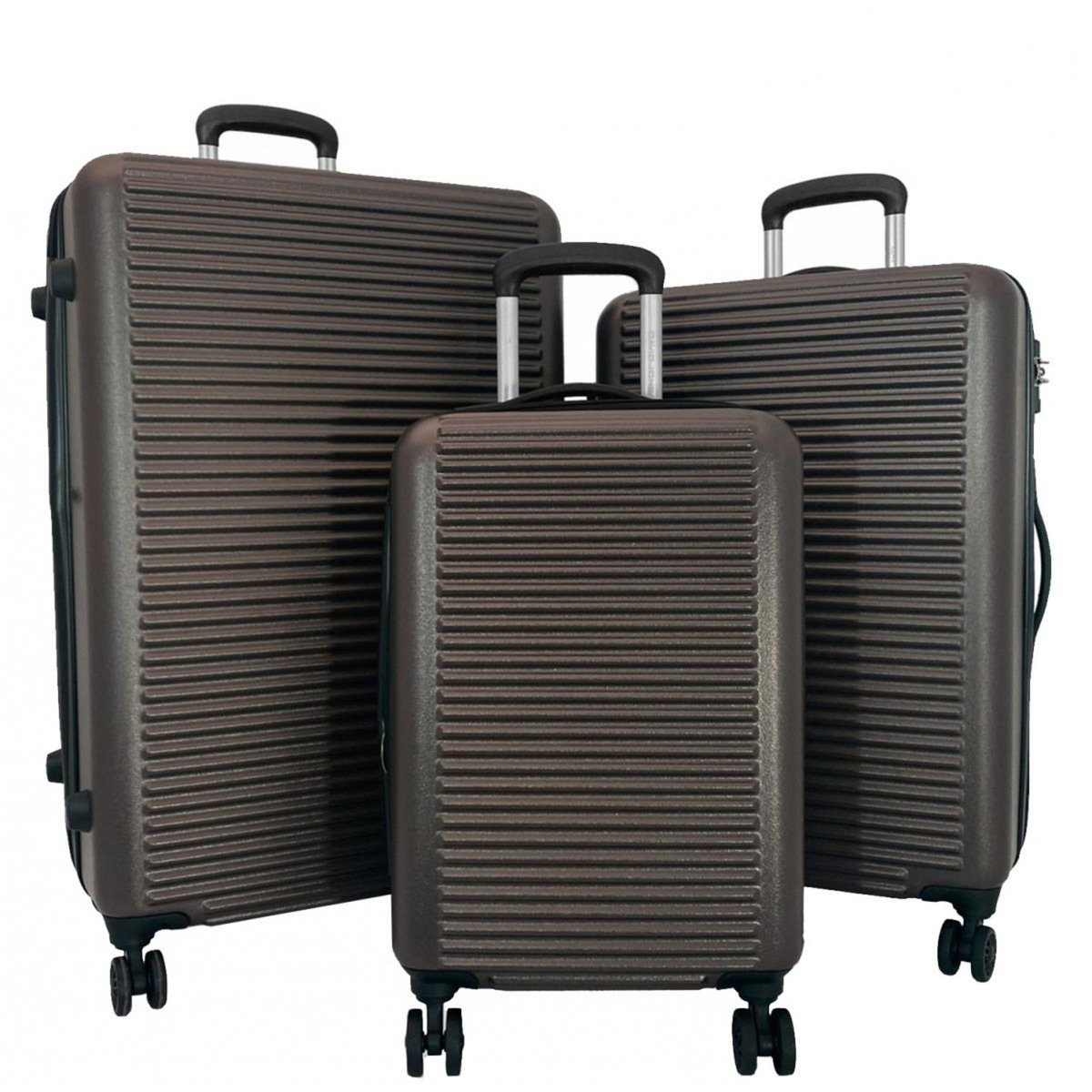 David Jones Lot 3 valises rigides dont 1 cabine TSA