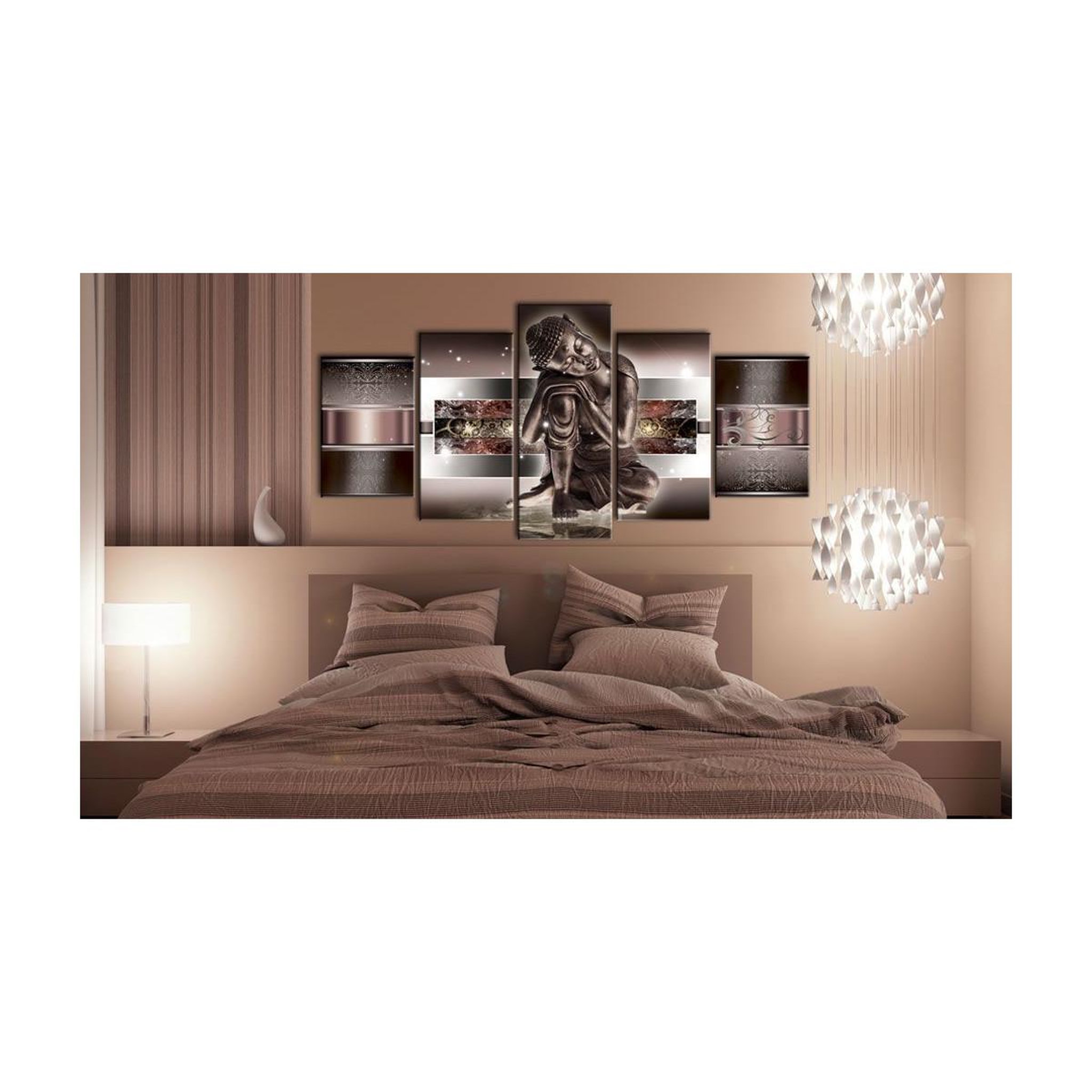 Voir la diapositive 2 : Paris Prix Tableau Imprimé  Sleeping Buddha in Reds