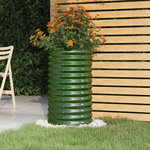 VIDAXL Jardiniere de jardin Acier enduit de poudre 40x40x68 cm Vert