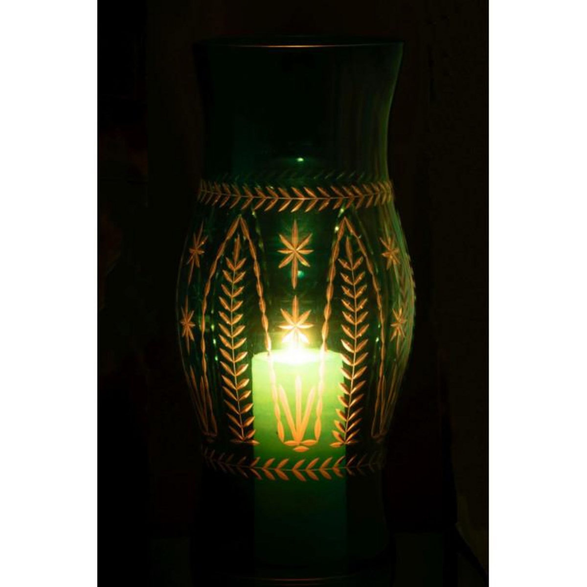 Paris Prix Photophore en Verre  Tarifa  50cm Bleu Azur