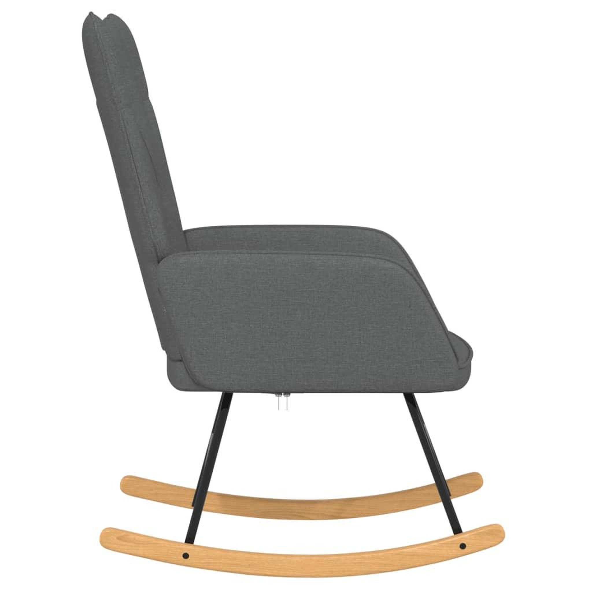 Voir la diapositive 4 : VIDAXL Chaise a bascule Gris fonce Tissu
