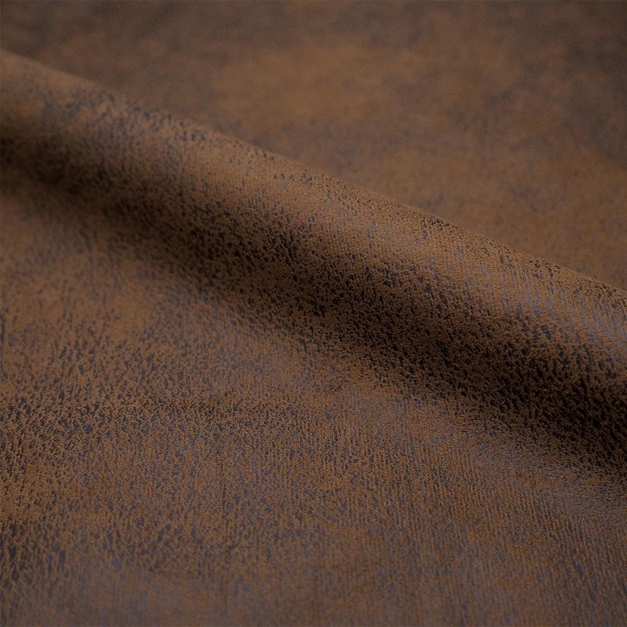 Voir la diapositive 3 : MAISON PAVANE Fauteuil marron vieilli en microfibre-club