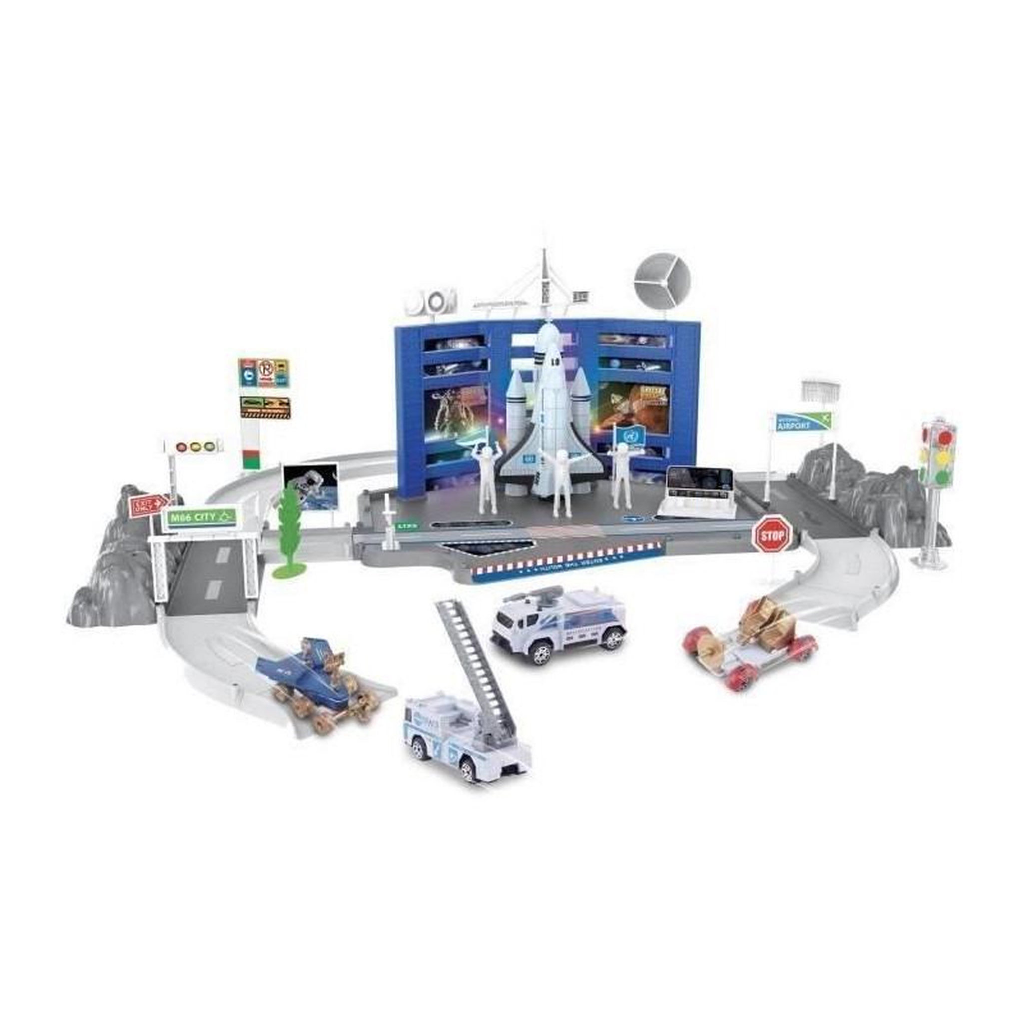 Voir la diapositive 2 : MGM Station lancement navette espace - MGM - 3 véhicules métal - Stickers offerts