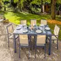 JARDILINE Table de jardin extensible - 8/10 places - Aluminium - Gris bleuté - SANTORIN