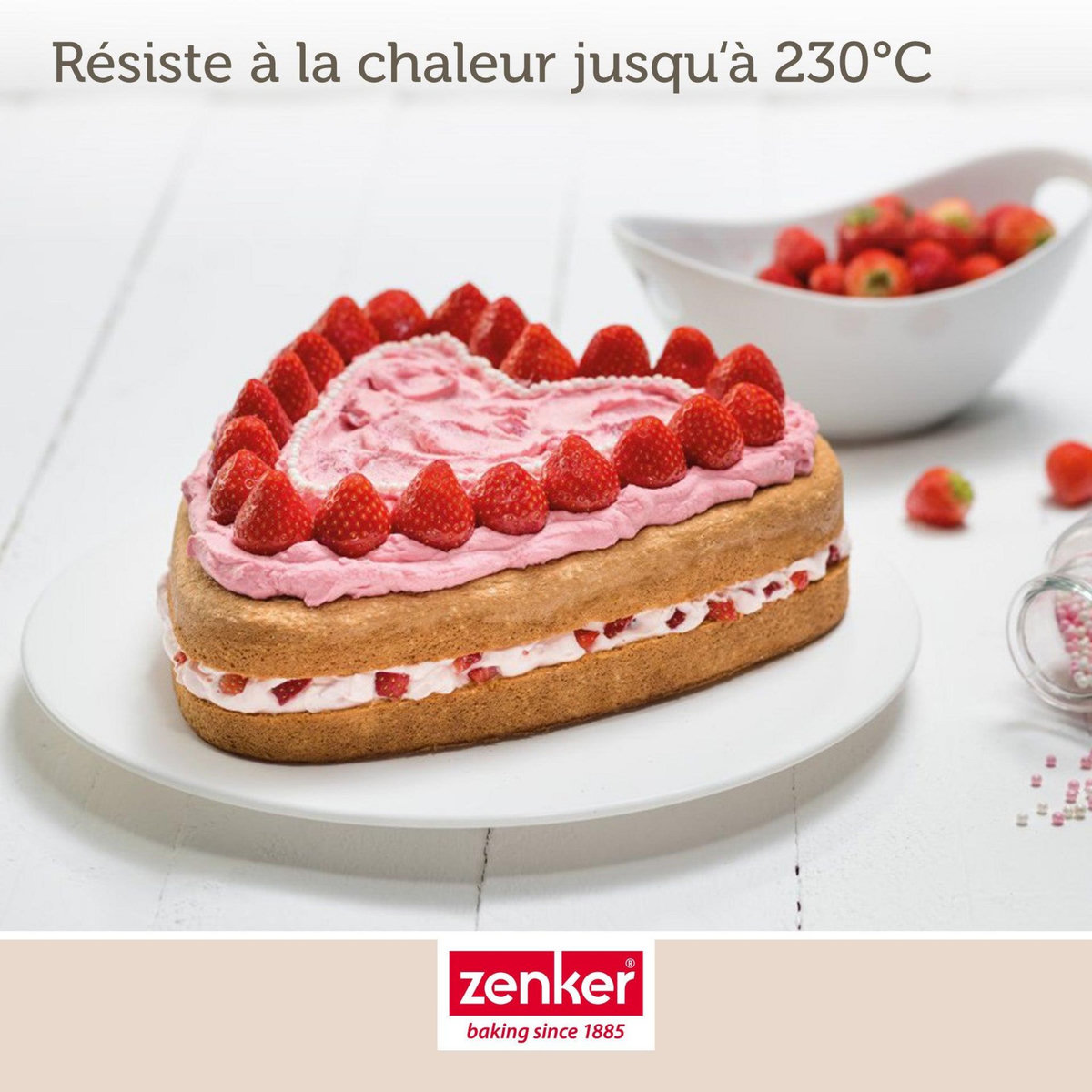ZENKER Ensemble de 2 Moules à gâteau cœur avec charnière 27 x 25 cm Zenker Special Creative