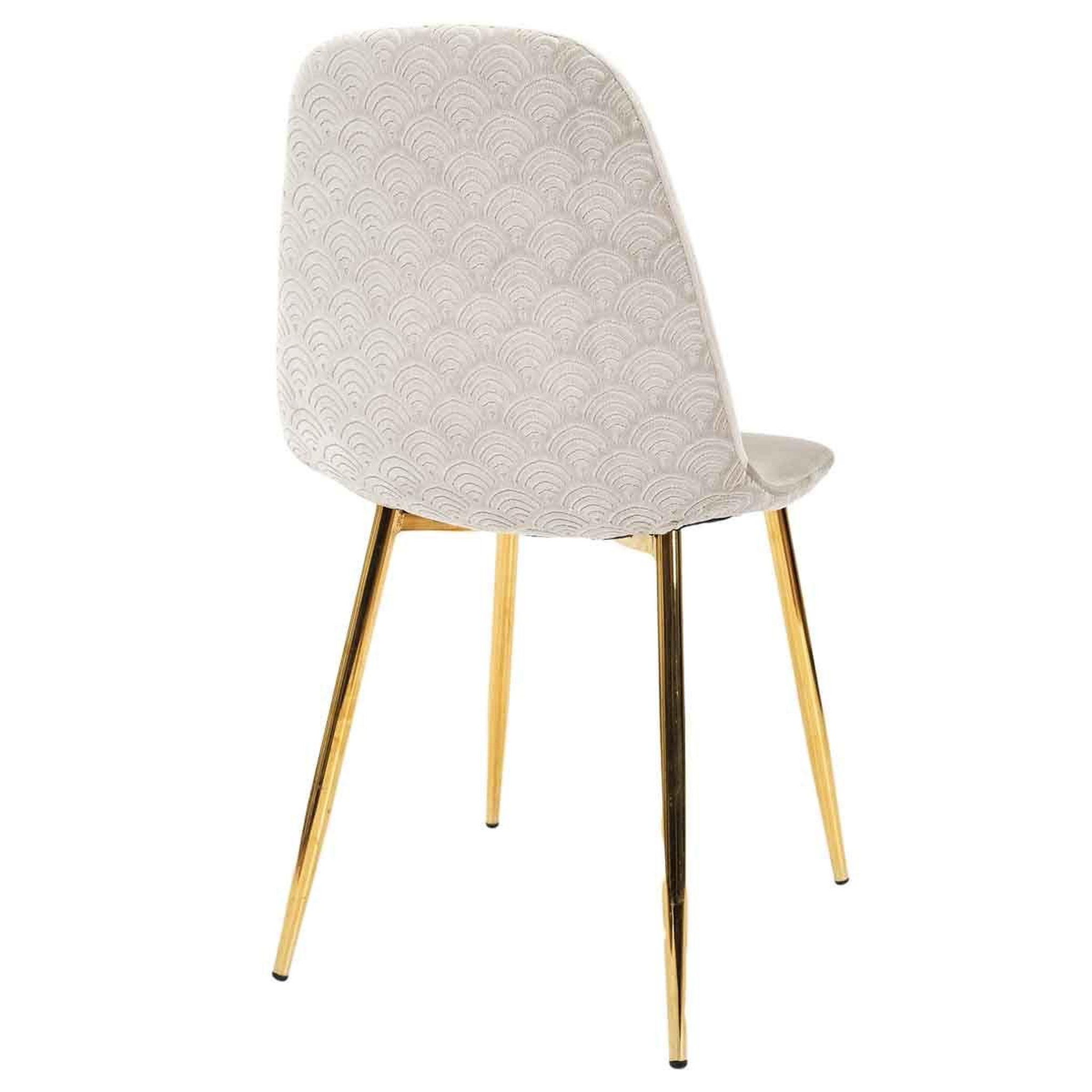 Voir la diapositive 4 : The Home Deco Factory Lot de 4 chaises design  royal  86cm taupe