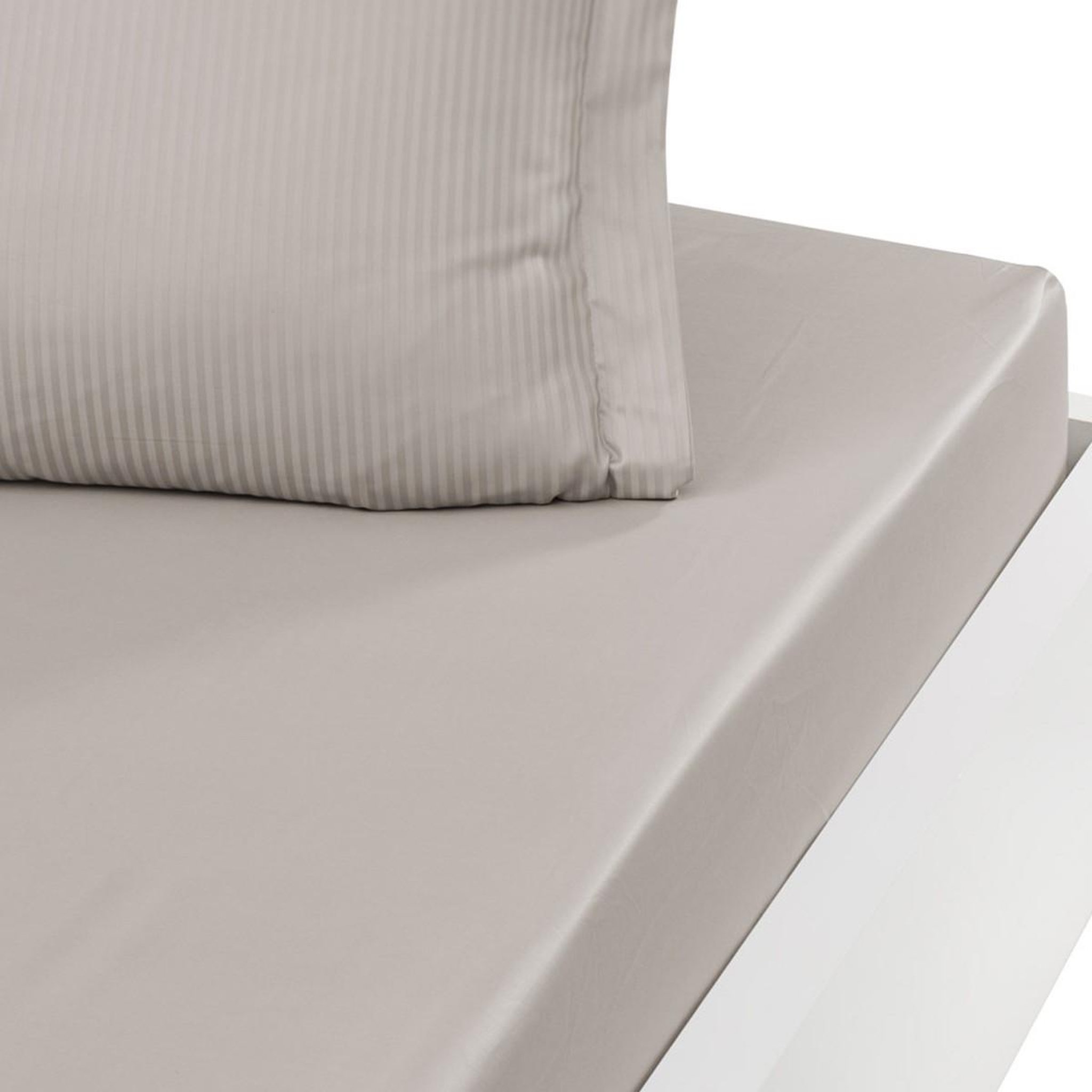 Voir la diapositive 1 : Sensei Maison Drap housse uni satin de coton bonnet 30 cm VERSALUXE