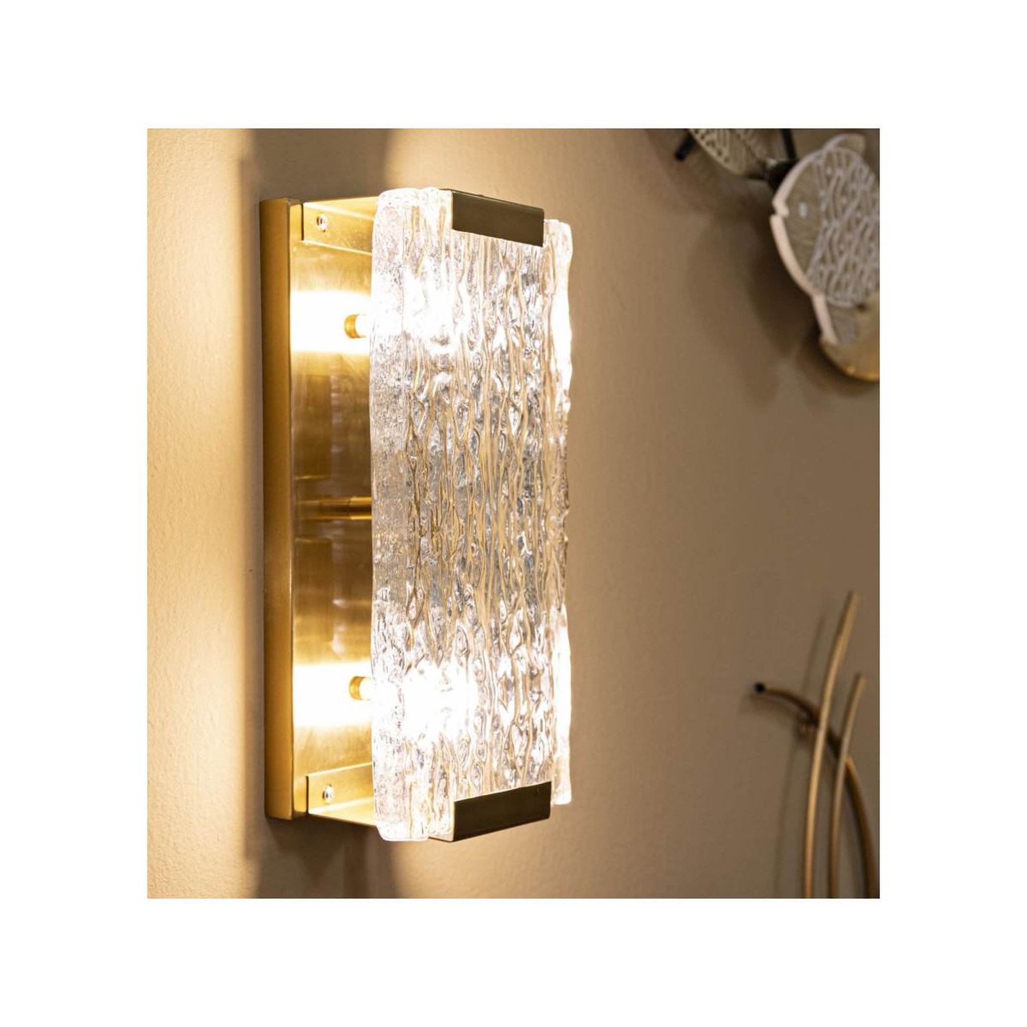 Voir la diapositive 6 : Paris Prix Applique murale design en verre  oblin  36cm or