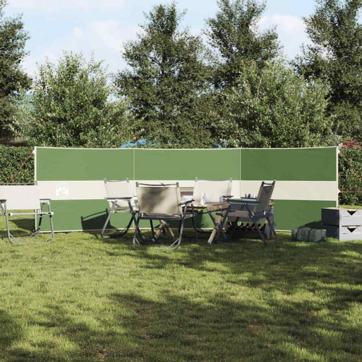 VIDAXL Brise vent de camping vert 490x123 cm imperméable