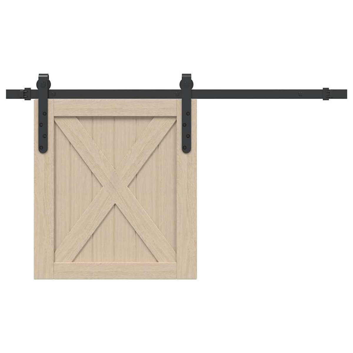 VIDAXL Kit de porte d'armoire coulissante 91 cm acier au carbone