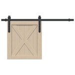 VIDAXL Kit de porte d'armoire coulissante 91 cm acier au carbone
