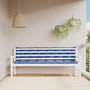 Voir la diapositive 1 : VIDAXL Coussins de banc de jardin lot de 2 rayures bleues et blanches