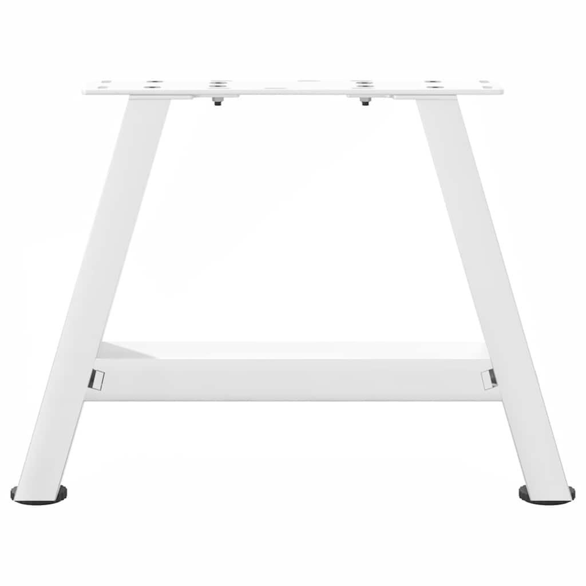 Voir la diapositive 5 : VIDAXL Pieds de table basse forme de A 2 pcs blanc 40x(30-31) cm acier