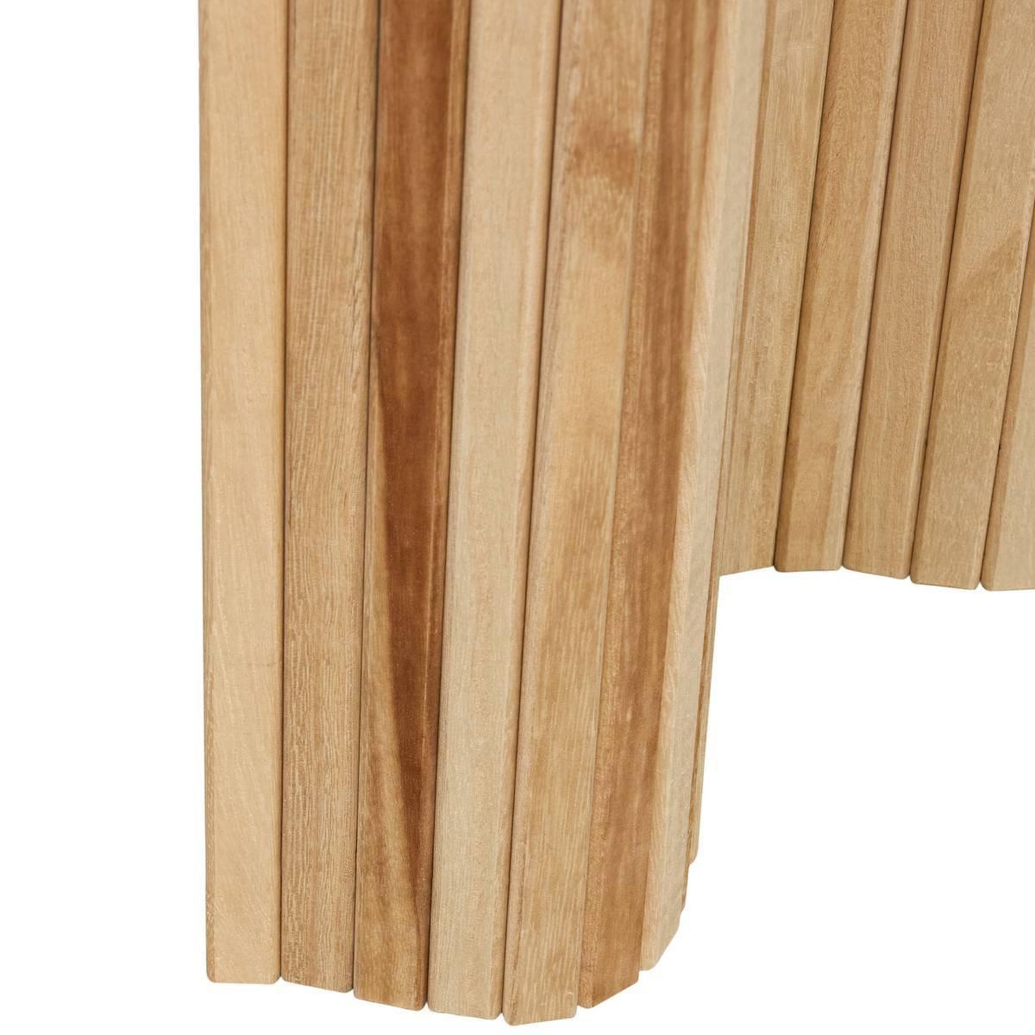 Voir la diapositive 3 : ATMOSPHERA Paravent ondulé en bois  colva  120x170cm beige