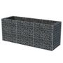 Voir la diapositive 3 : VIDAXL Lit sureleve a gabion Acier 270x90x100 cm