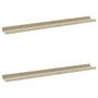 Voir la diapositive 2 : VIDAXL Etageres murales 2 pcs blanc et chene sonoma 80x9x3 cm