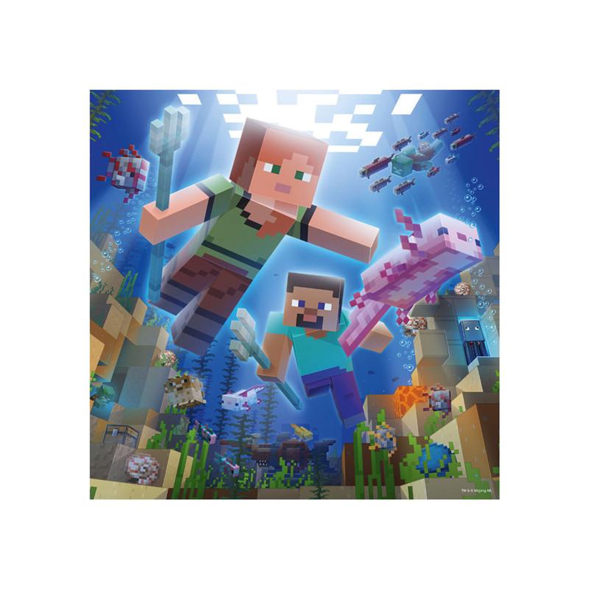 Voir la diapositive 4 : RAVENSBURGER Ravensburger - Jigsaw puzzle Minecraft Biomes, 3x49pcs. 56217