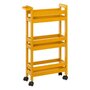 Voir la diapositive 1 : FIVE Desserte de Cuisine  3 Niveaux  75cm Jaune Moutarde