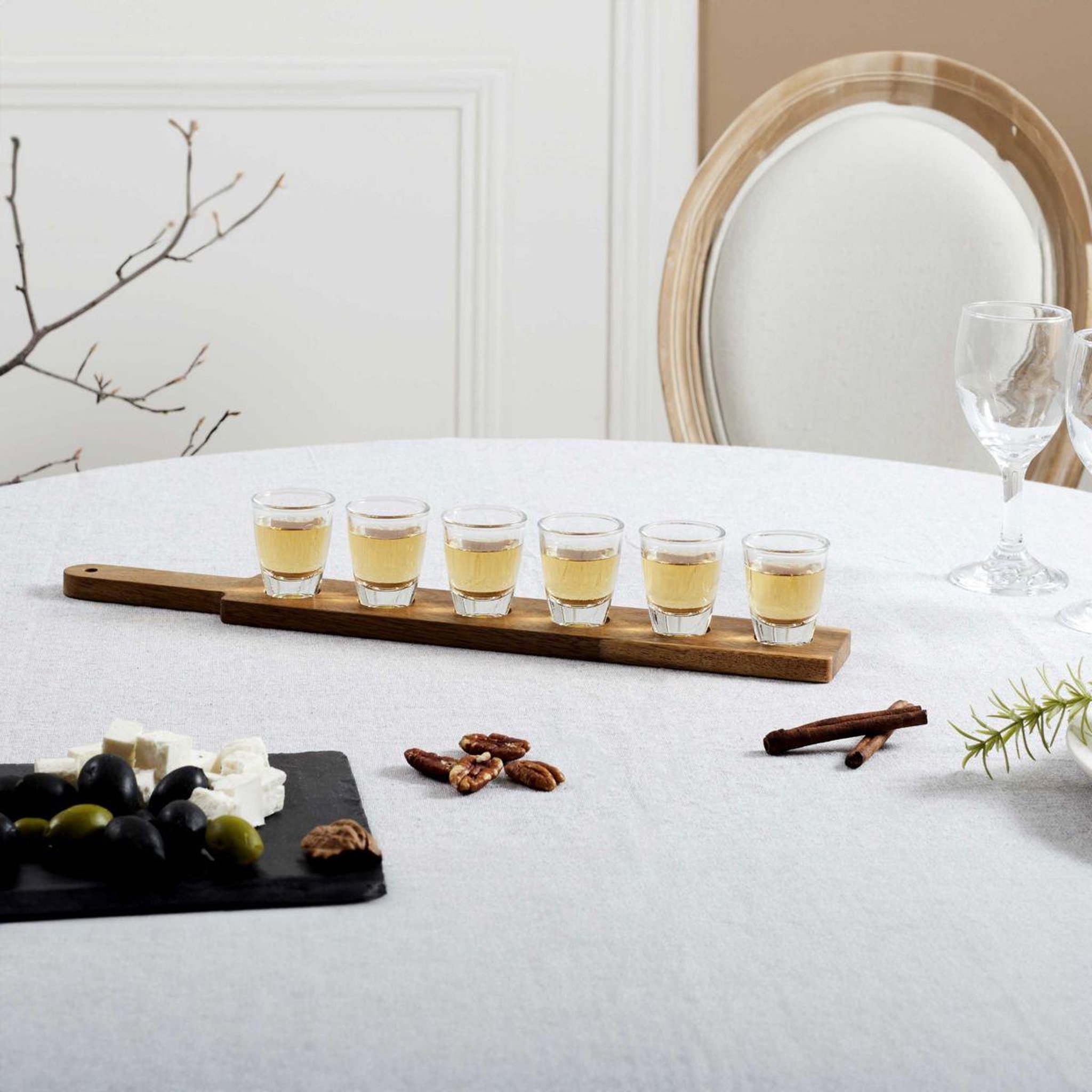 Voir la diapositive 4 : COOK CONCEPT Verre shooter 6pcs support acacia m8