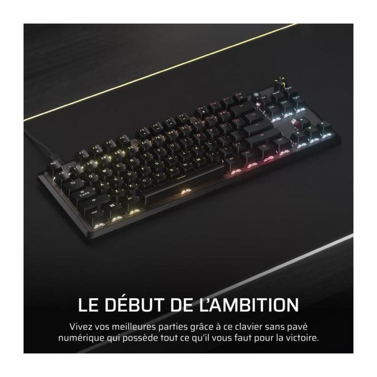 Corsair Clavier Gaming - CORSAIR - K70 Core TKL - RGB - Switchs MLX Red v2 - Filaire