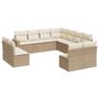 Voir la diapositive 2 : VIDAXL Salon de jardin 11 pcs avec coussins beige resine tressee