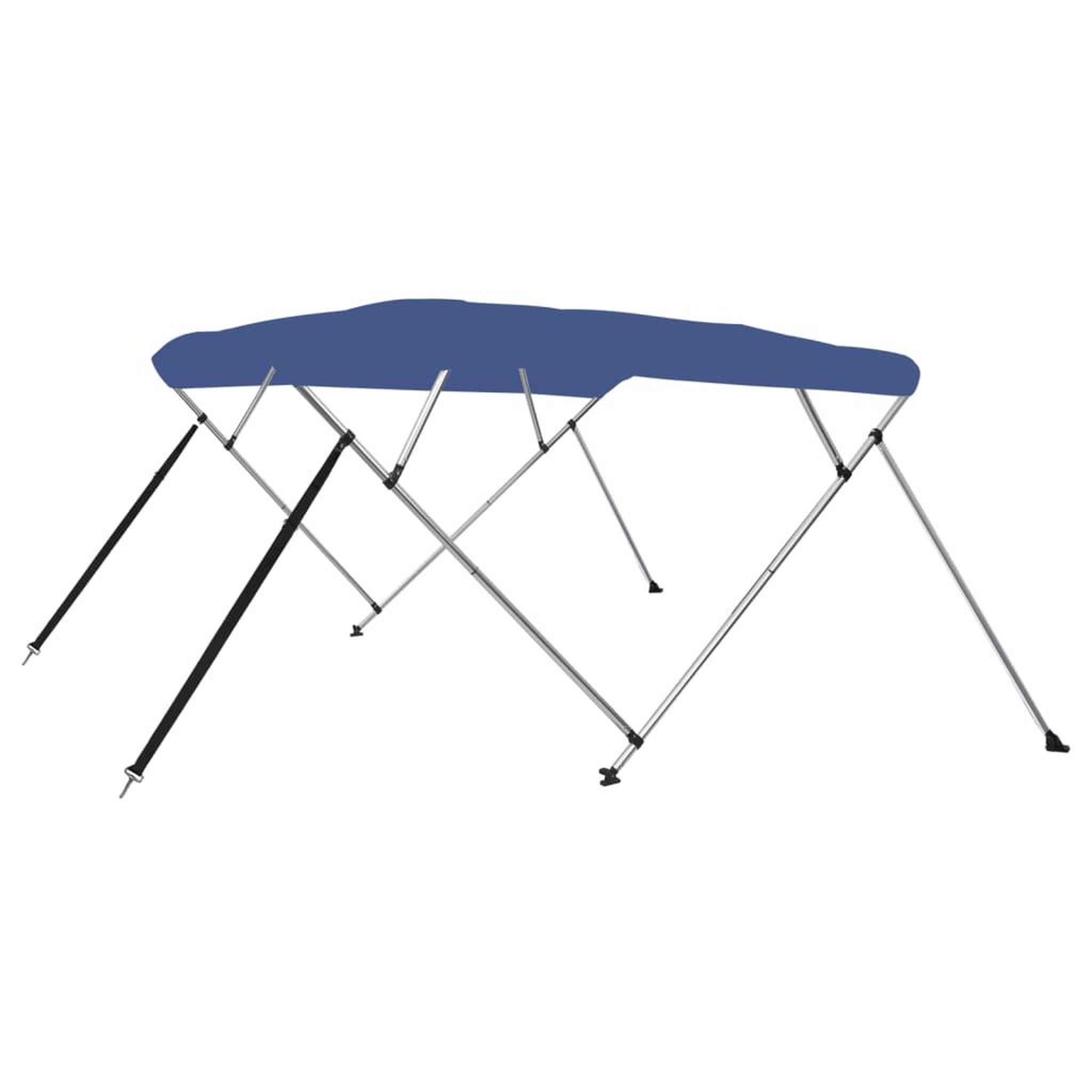 VIDAXL Auvent bimini a 4 arceaux Bleu 243x196x137 cm