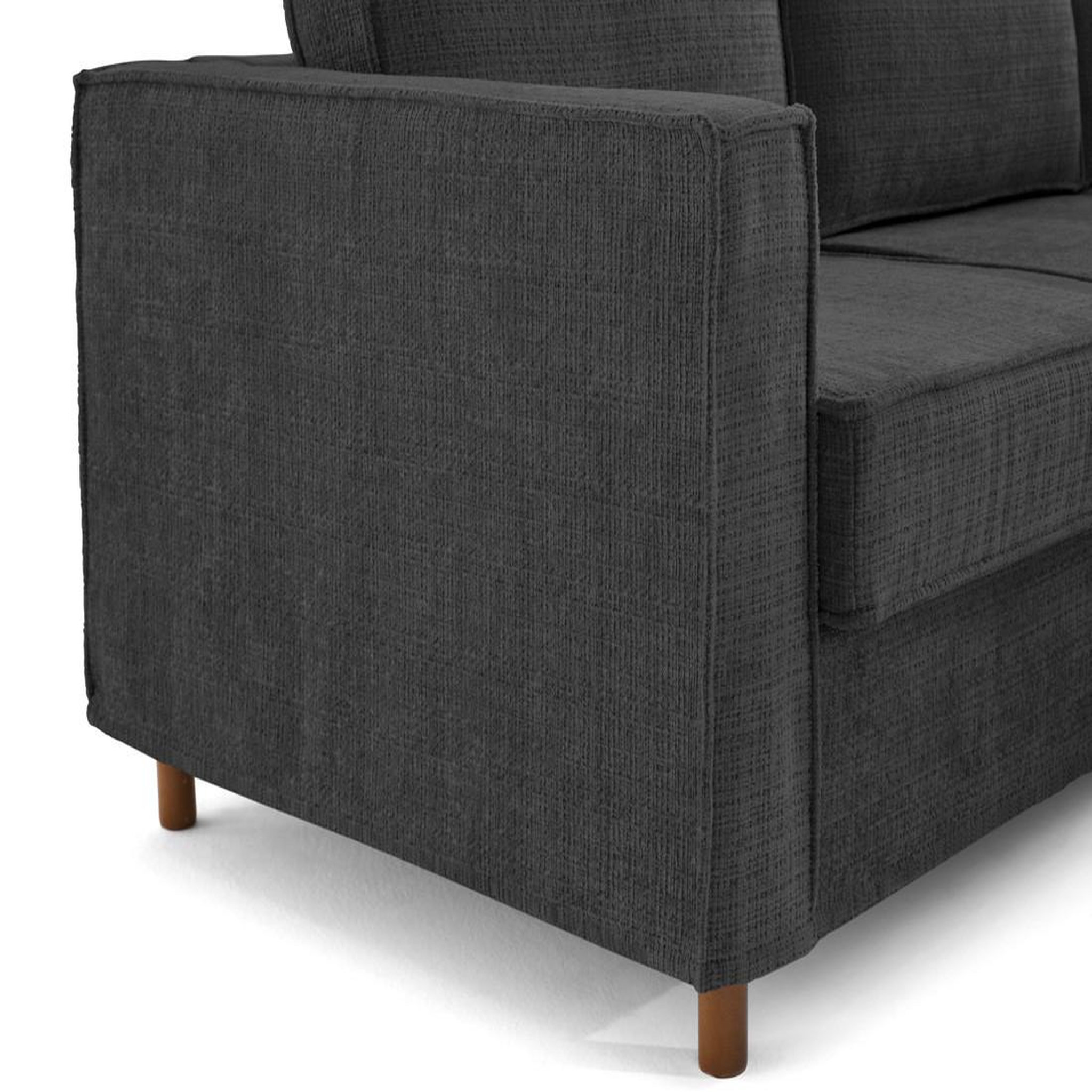 Voir la diapositive 6 : LISA DESIGN Jake - canapé déhoussable d'angle droit 5 places en velours texturé