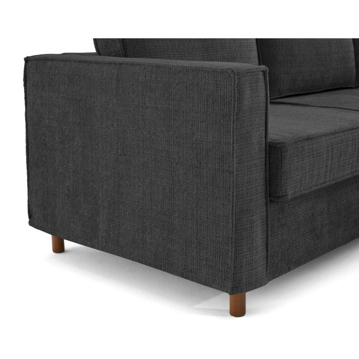 LISA DESIGN Jake - canapé déhoussable d'angle droit 5 places en velours texturé