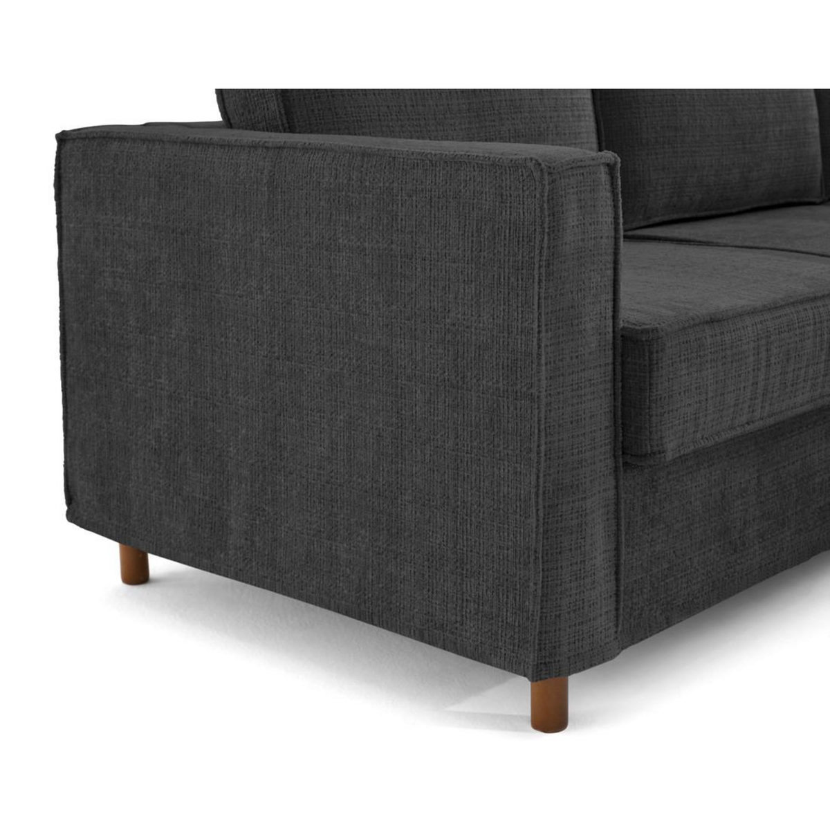 LISA DESIGN Jake - canapé déhoussable d'angle droit 5 places en velours texturé