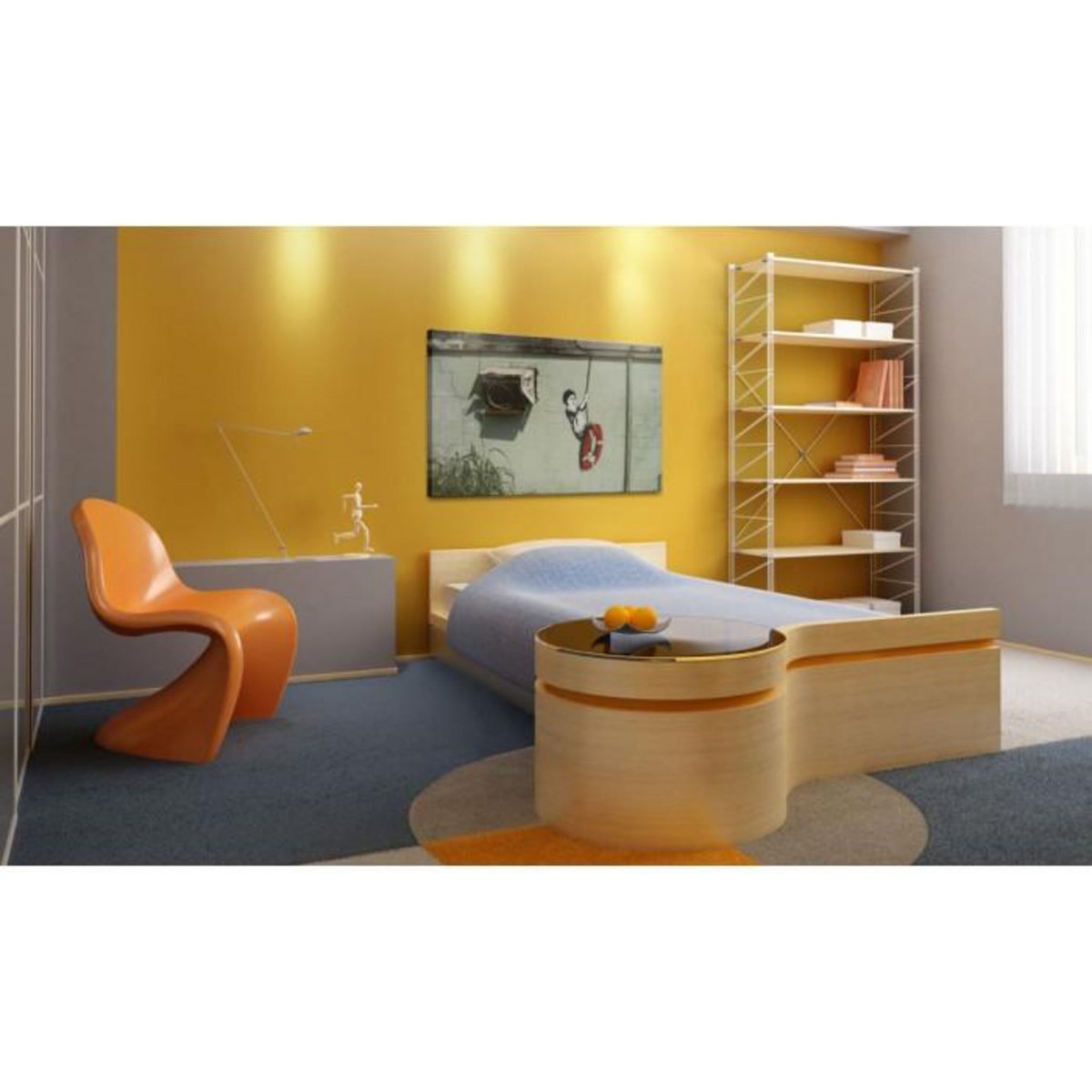 Paris Prix Tableau Imprimé  Garçon sur une Balançoire - Banksy  40x60cm