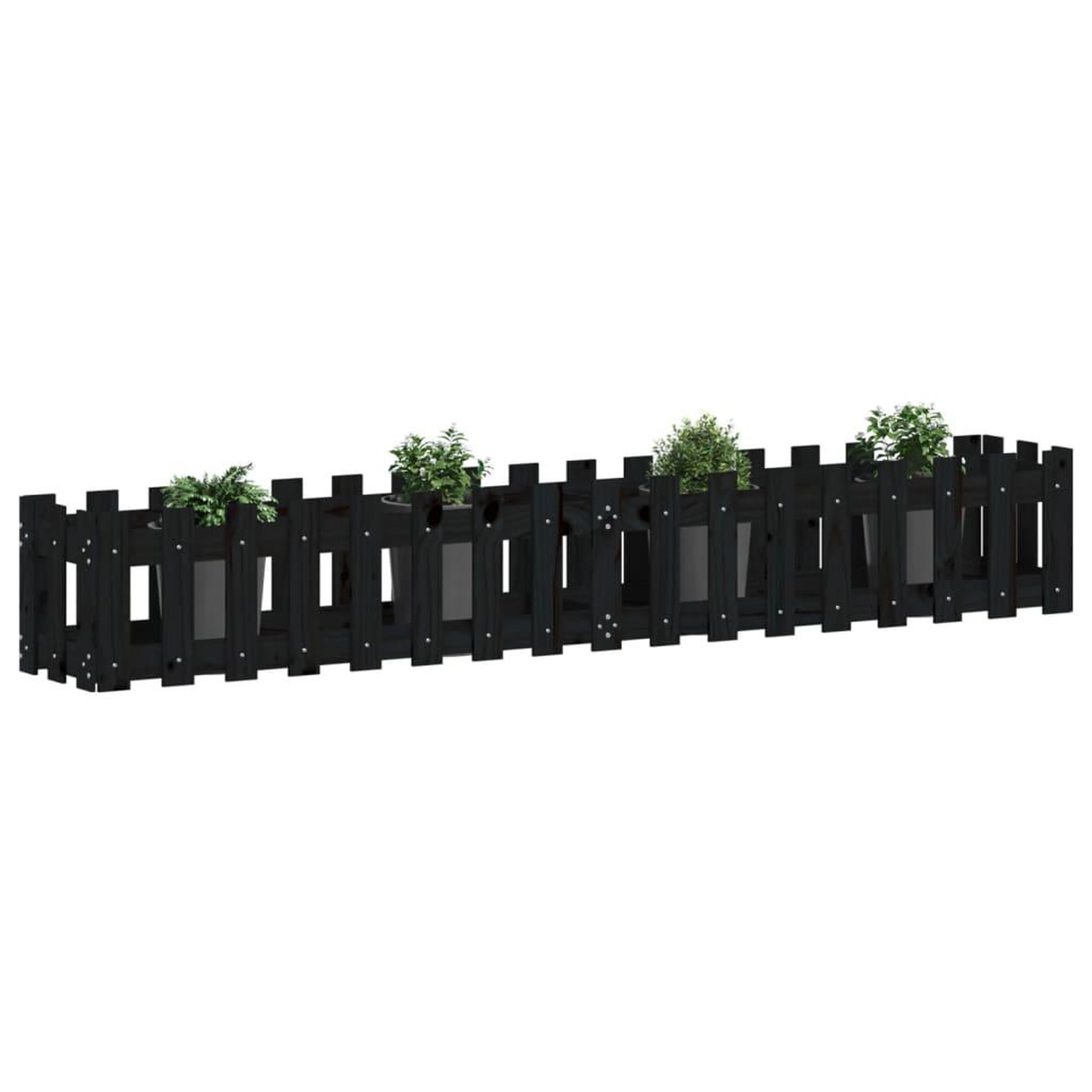 Voir la diapositive 3 : VIDAXL Lit sureleve de jardin design de cloture 200x30x30cm pin massif