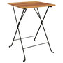 Voir la diapositive 1 : VIDAXL Table de bistro pliante 55x54x71cm Bois de teck solide et acier