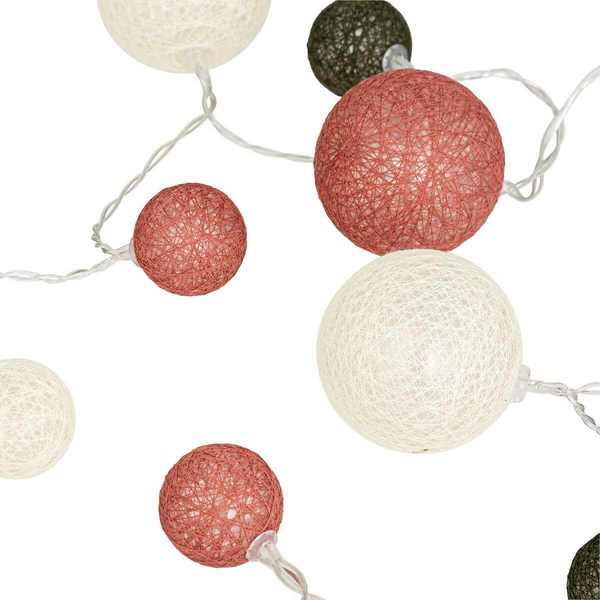 Voir la diapositive 2 : ATMOSPHERA Guirlande lumineuse 20 boules  led  340cm rose