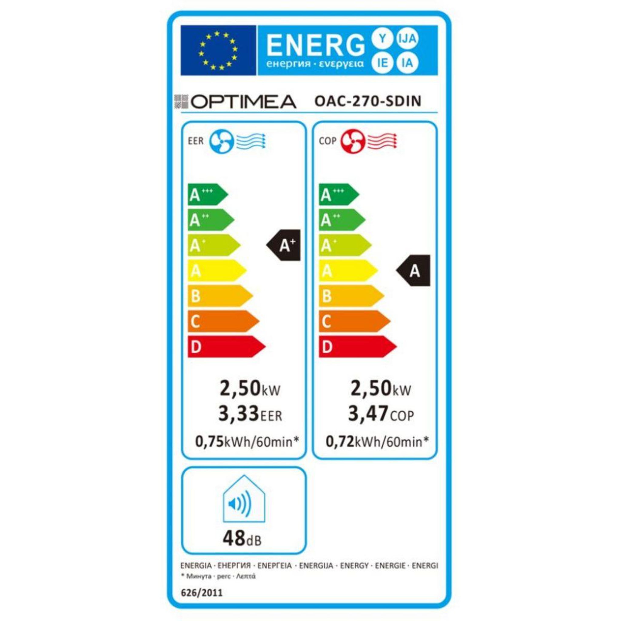 Voir la diapositive 6 : OPTIMEA Ventilateur-chauffage oac-270-sdin