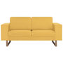 Voir la diapositive 3 : VIDAXL Canape a 2 places tissu jaune