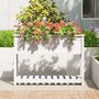 Voir la diapositive 3 : VIDAXL Jardiniere et etagere Blanc 111,5x34,5x81 cm Bois massif de pin