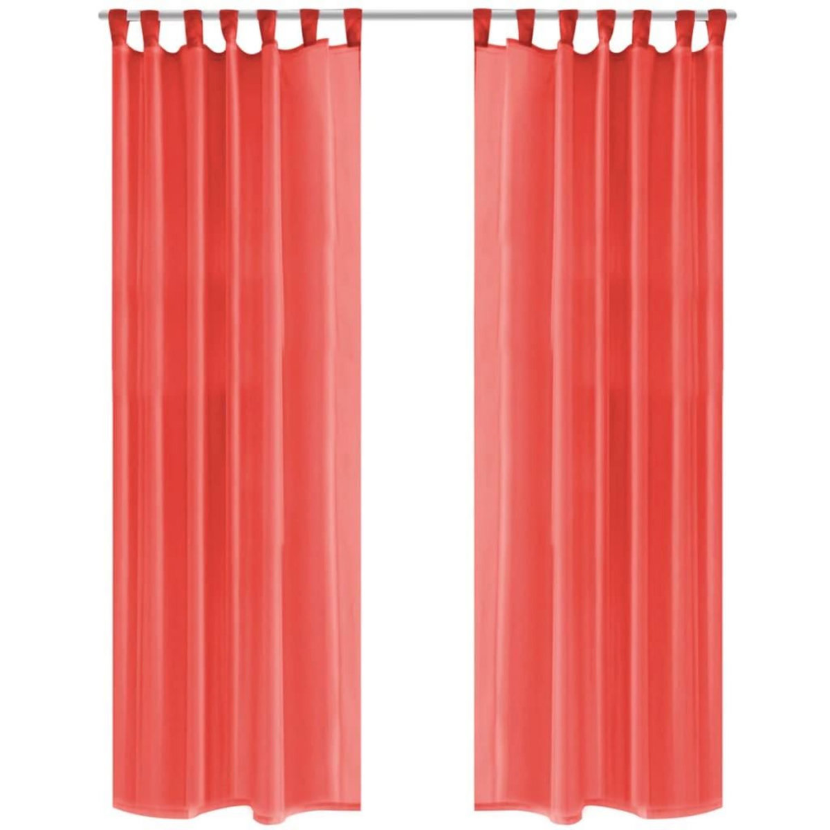 VIDAXL Rideau occultant 2 pcs Voile 140 x 225 cm Rouge