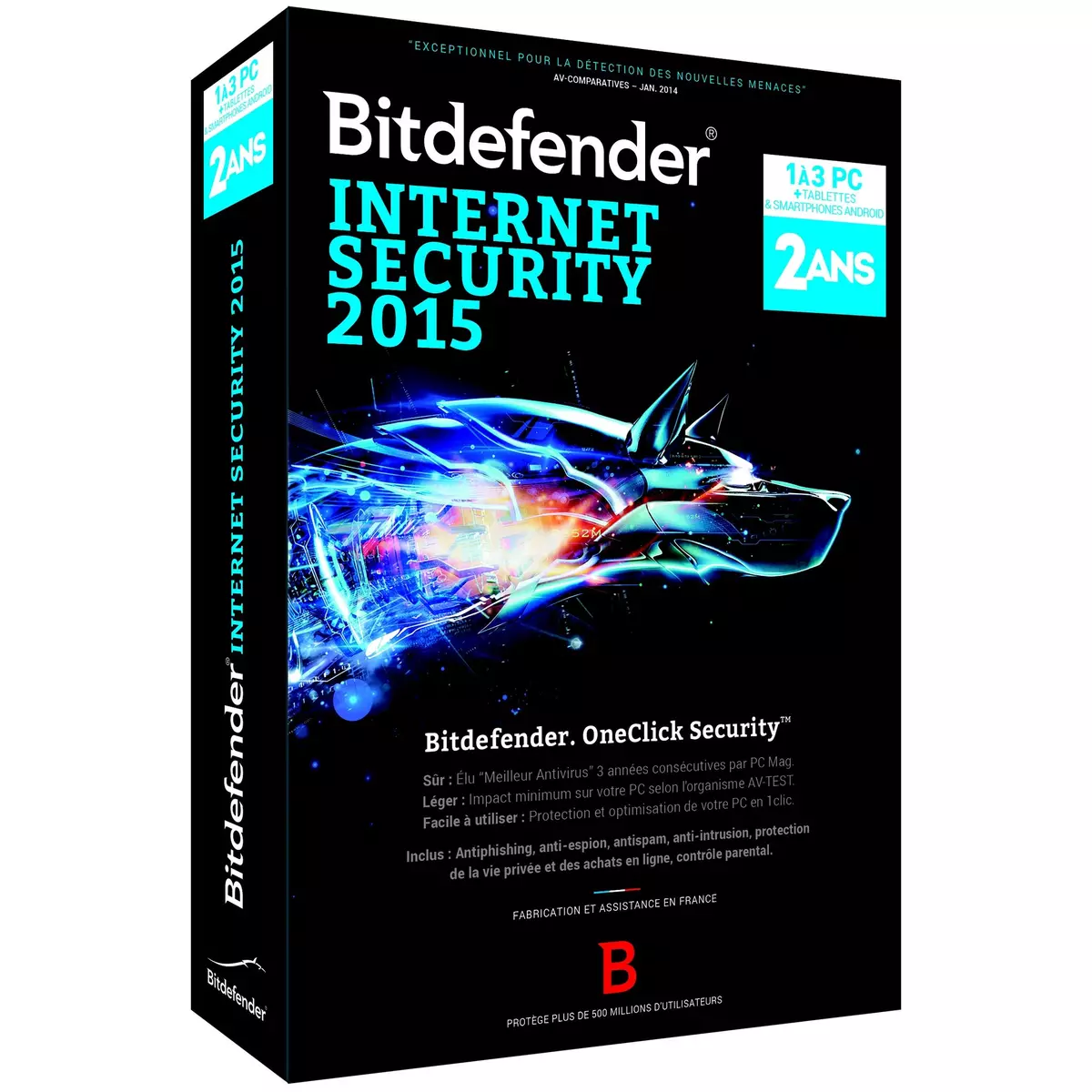 Bitdefender Internet Security 2015 - 2 Ans/3 PC