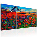 Paris Prix Tableau Imprimé  Valley of Poppies. Coloris disponibles : Multicolore