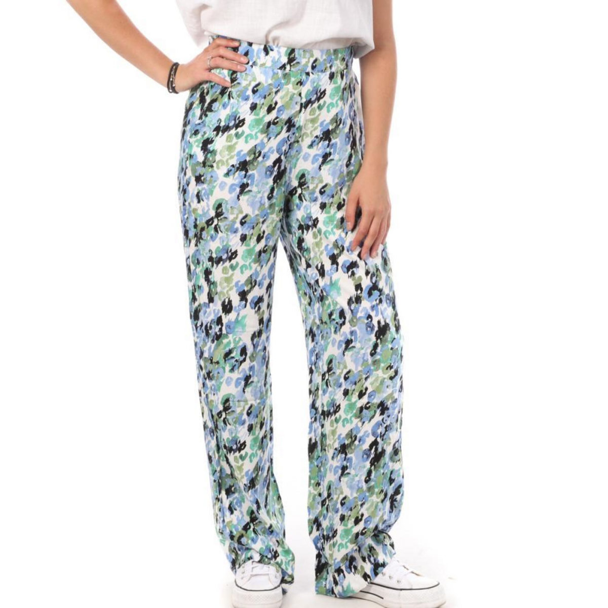 Vero Moda Pantalons Ample Vert/ Femme Vero  oda Wide