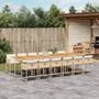 Voir la diapositive 1 : VIDAXL Ensemble a manger de jardin et coussins 13 pcs beige