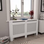 VIDAXL Cache-radiateur Blanc 152x19x81,5 cm MDF